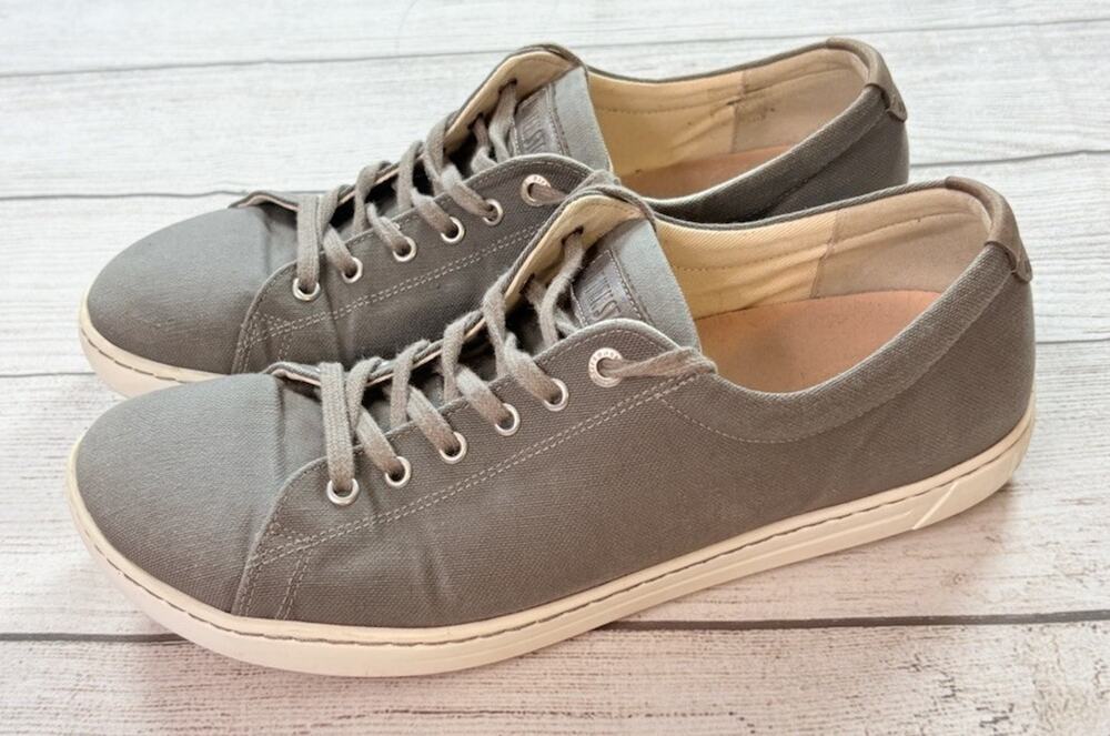 Birkenstock Unisex Arran Shoes Canvas Casual Sneakers Gray Size EU 42